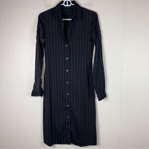 Theory Black Pinstripe Dress